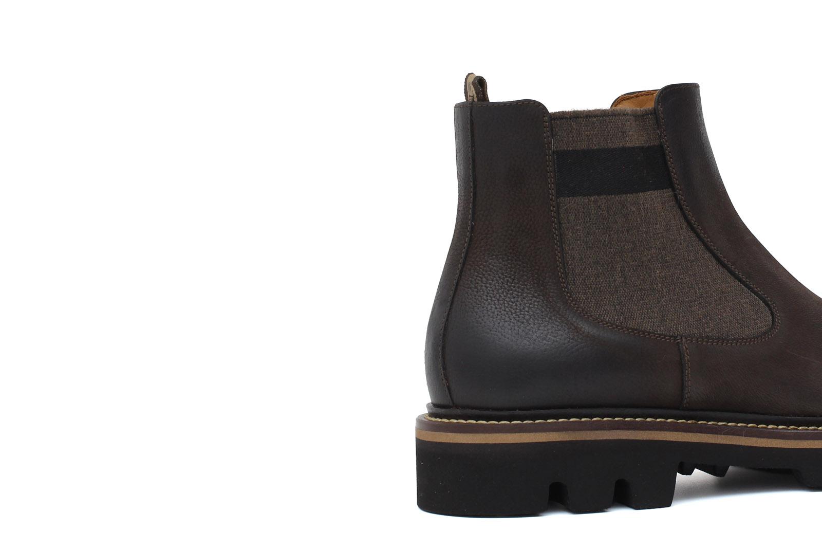 Stivaletto beatles in nabuk anticato testa di moro e fondo in gomma leggera 9154CTPTM 136 ROSSI