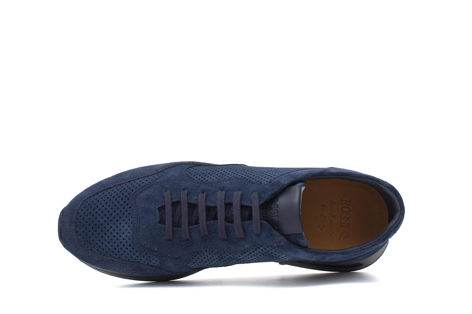 Sneaker in camoscio traforato colore navy e fondo in gomma 1010FLZAGIO 1103 ROSSI