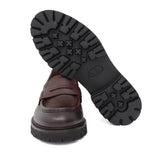 Mocassino donna stile ingegnere in vitello naturale marrone sfumato e fondo in gomma leggera D212VACAS 10 ROSSI