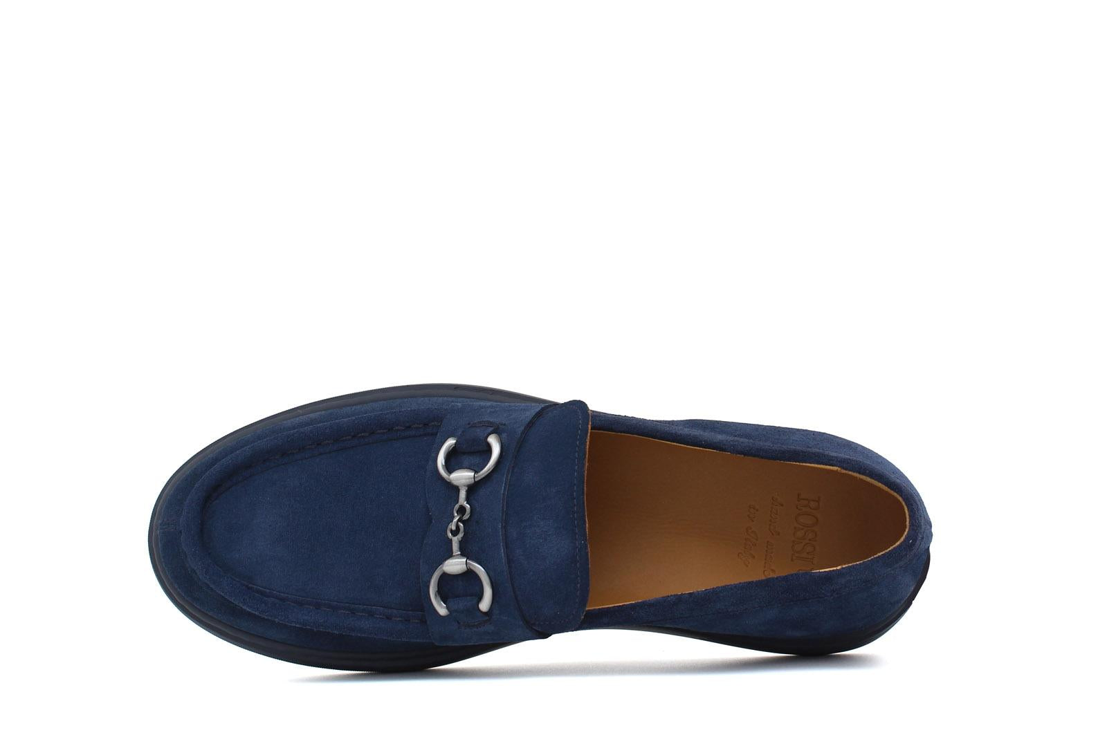 Slip on in camoscio navy e fondo in gomma leggera 1029FLOOLTR 1013 ROSSI