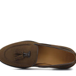 Mocassino donna con mappine in suede rasato color marrone con fondo cuoio antiscivolo D204CRINB 13 ROSSI