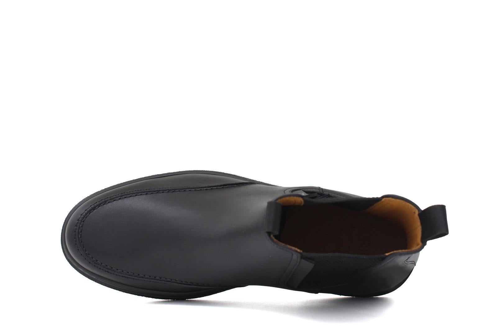 Stivaletto con elastico in vitello naturale nero e fondo in gomma leggera 1236PVN 1112 ROSSI