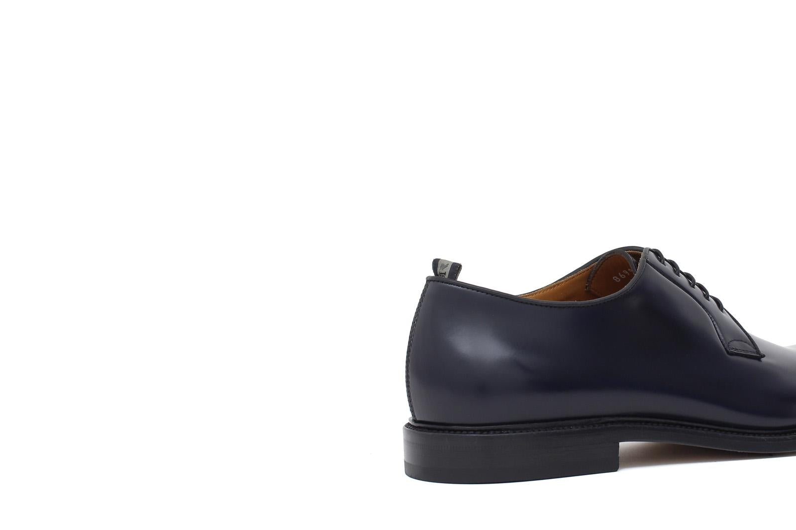 Derby in vitello spazzolato blu con fondo in cuoio antiscivolo 8699CHEBL 1020 ROSSI
