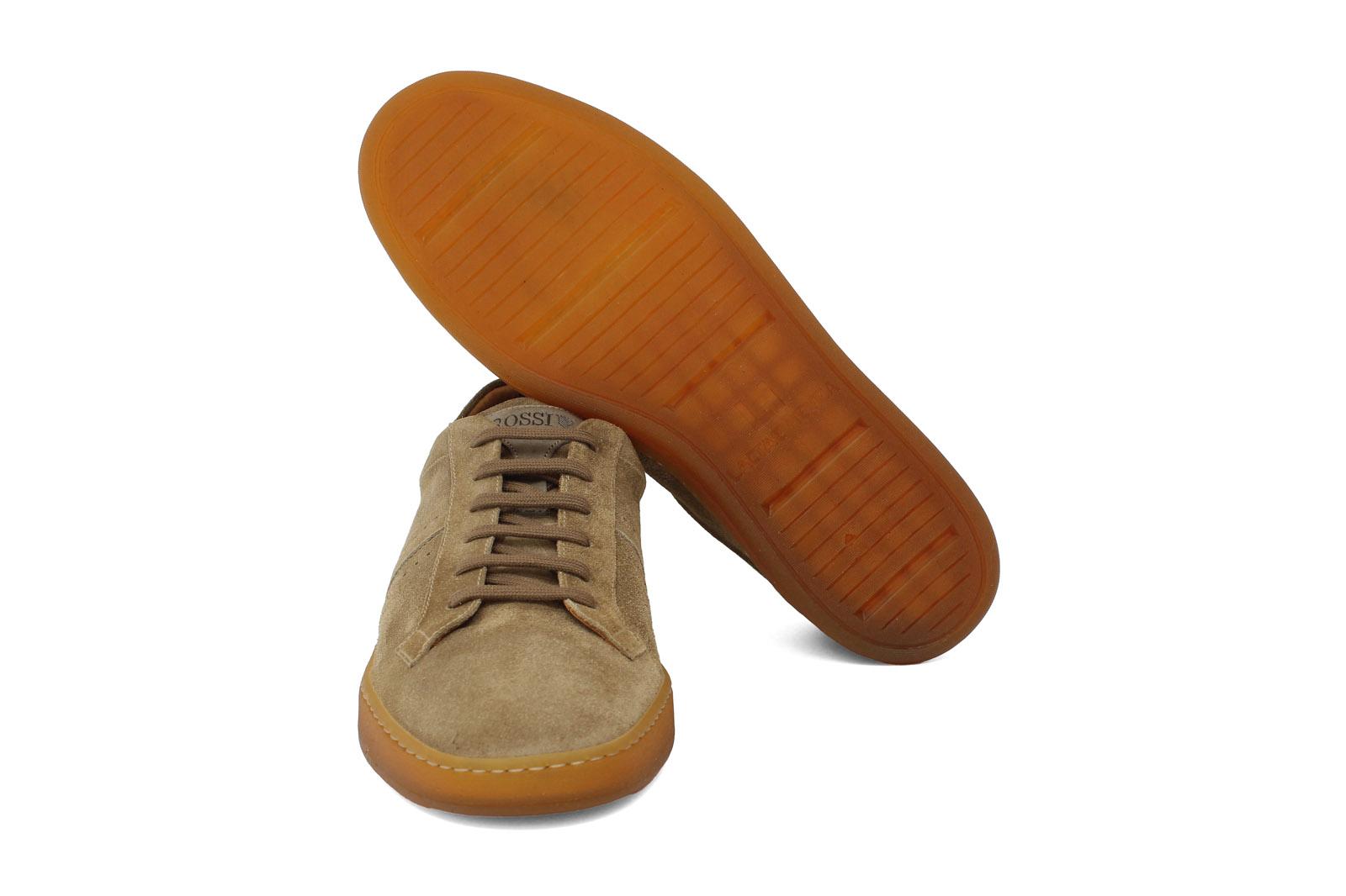 Sneaker in camoscio lavato sabbia con fondo in puro caucciù 275SALC 137 ROSSI