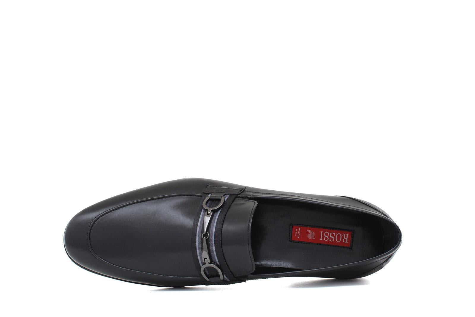 Mocassino in canguro nero con fondo in gomma 7629MCNER 1021 ROSSI