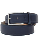 Cinta h 35 in vitello naturale sfumato nel colore blu con fibbia nichel satinato F0477NKDIXBLU 71 ROSSI