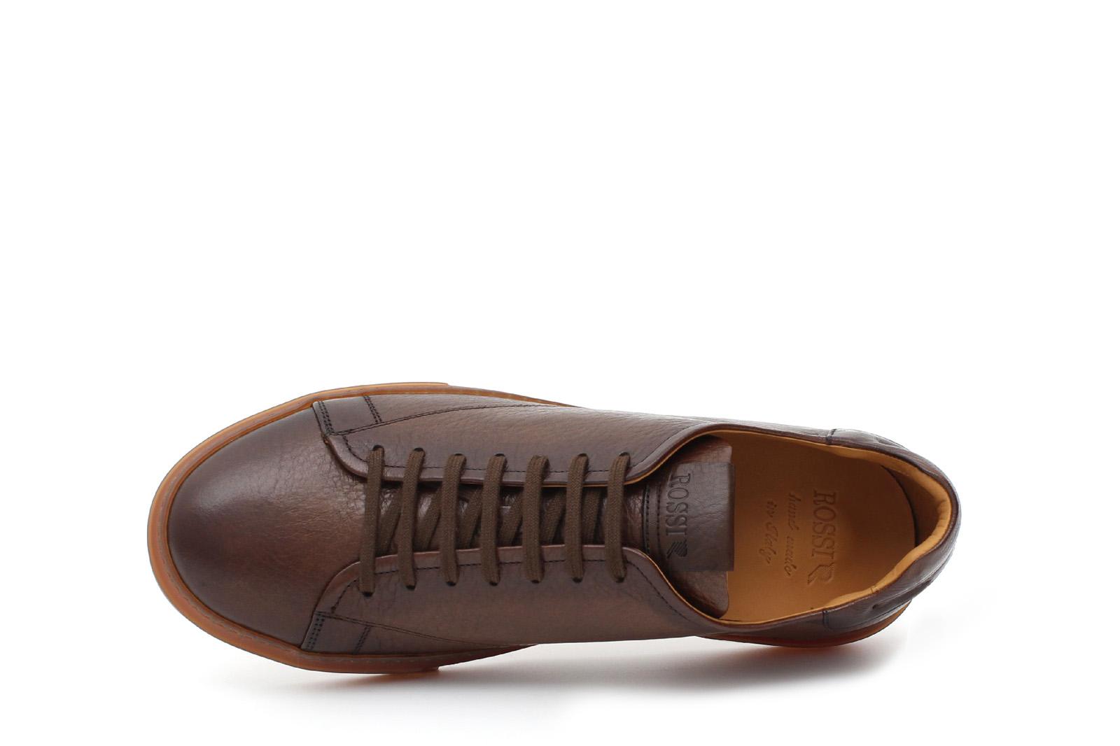Sneakers in cervo vegetale anticato marrone con fondo in gomma 109CVMAR 1066 ROSSI