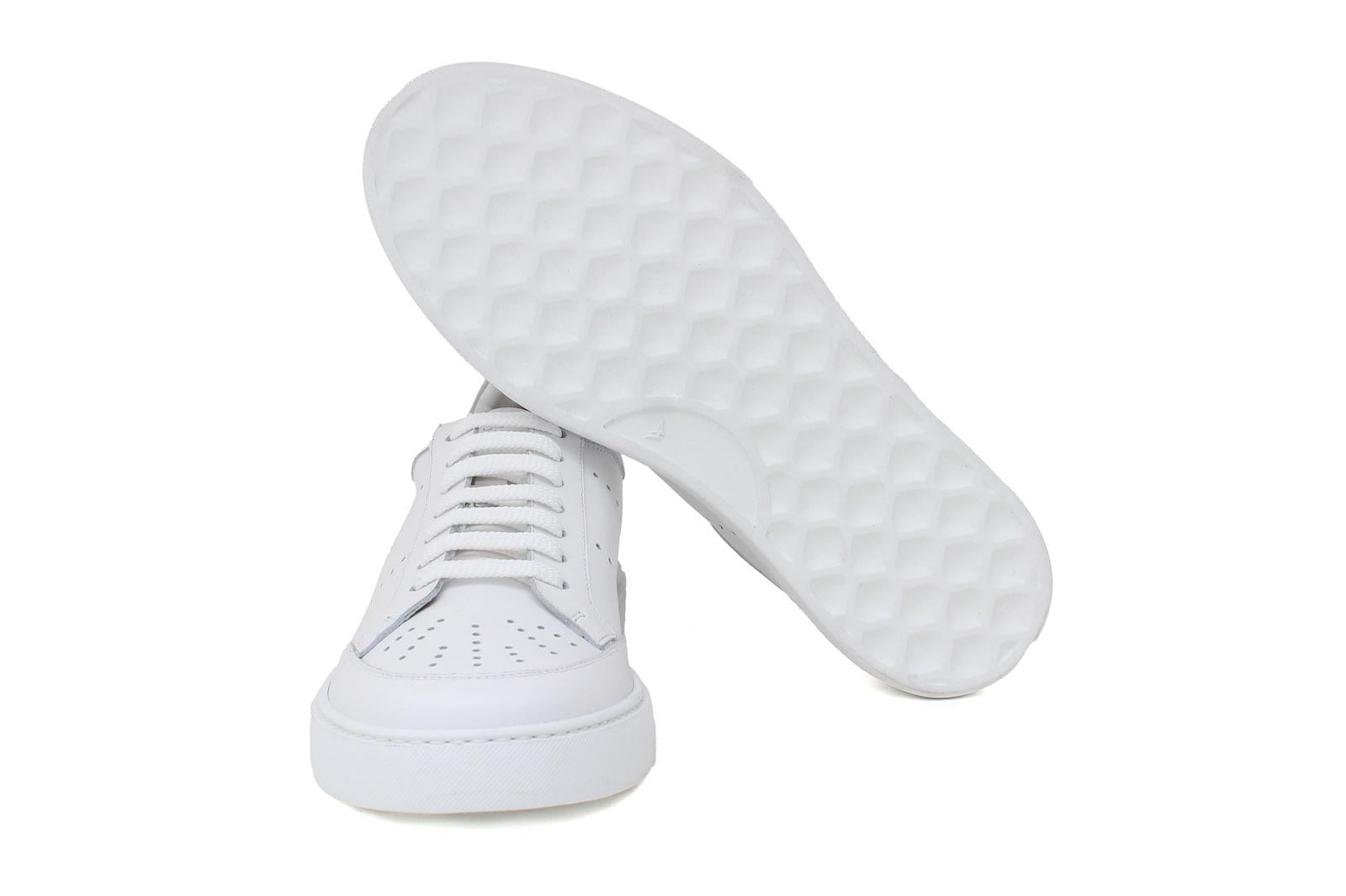 Sneaker in vitello bianco e fondo in gomma leggera 1017POFFW 13 ROSSI