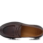 Mocassino donna stile ingegnere in vitello naturale marrone sfumato e fondo in gomma leggera D212VACAS 10 ROSSI
