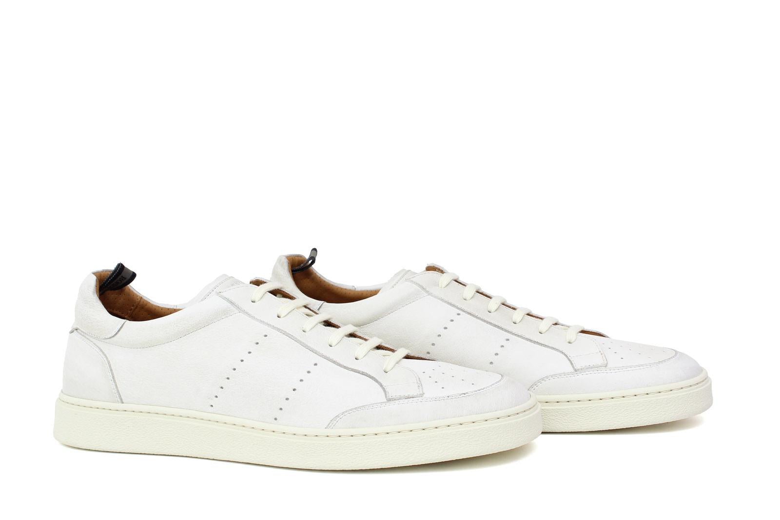 Sneaker in vitello anticato colore off white e fondo in gomma 1051DPAN 1109 ROSSI