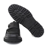 Doppia fibbia in vitello nabuk nero e fondo gomma leggera 891RENER 375 ROSSI