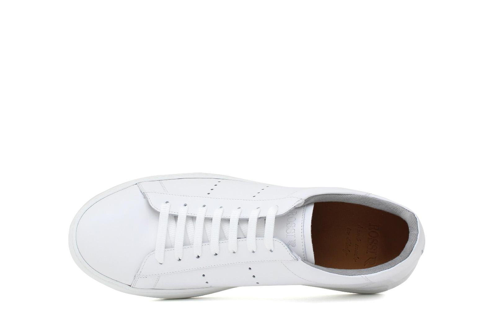 Sneaker in vitello bianco con fondo in gomma leggera 234POFFW 267 ROSSI