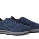 Sneaker in camoscio traforato colore navy e fondo in gomma 1010FLZAGIO 1103 ROSSI