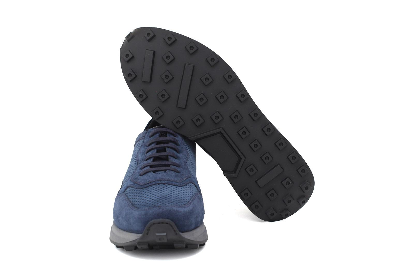 Sneaker in camoscio traforato colore navy e fondo in gomma 1010FLZAGIO 1103 ROSSI