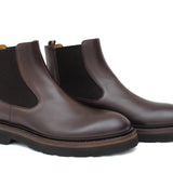 Stivaletto beatles in vitello marrone sfumato e fondo in gomma leggera 9154CTPSMM 401 ROSSI