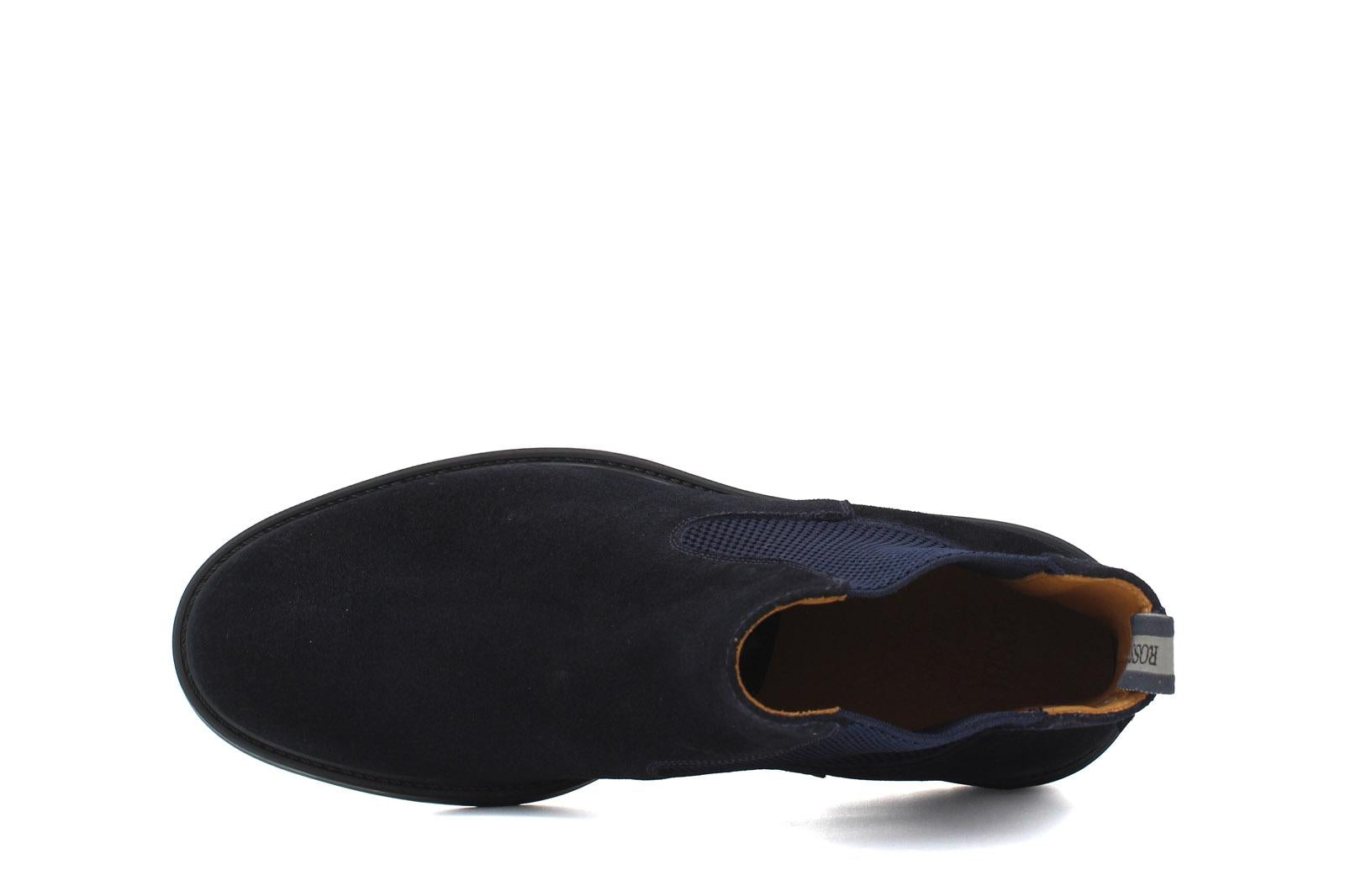 Stivaletto beatles in camoscio blu e fondo in gomma 9154CTPHSB 523 ROSSI