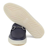 Slip-on con accessorio in vitello bottalato navy con fondo in gomma cucito 646VBNAV 1131 ROSSI