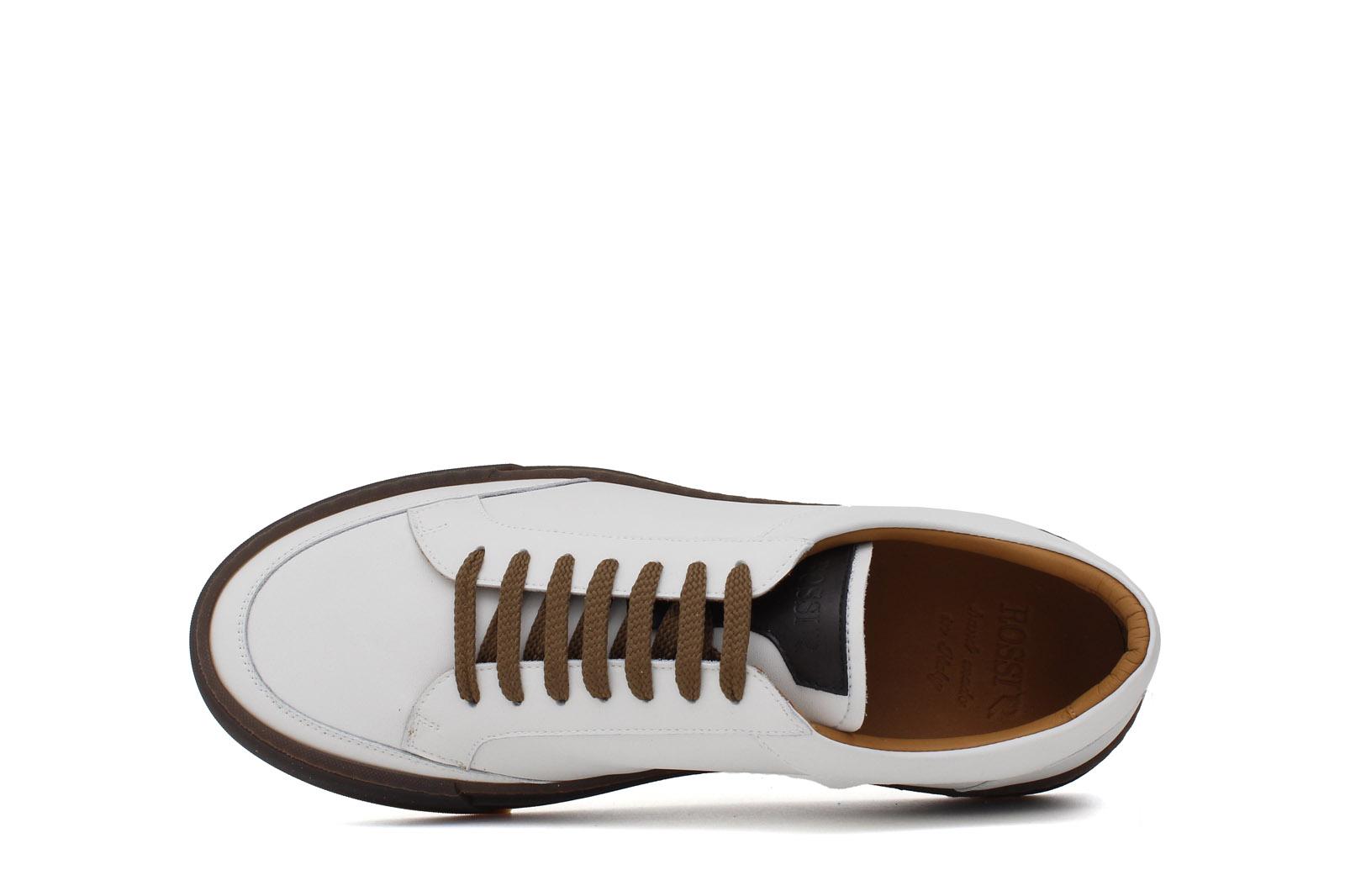Sneakers in vitello morbido color crema con fondo in gomma 643LPCREM 639 ROSSI