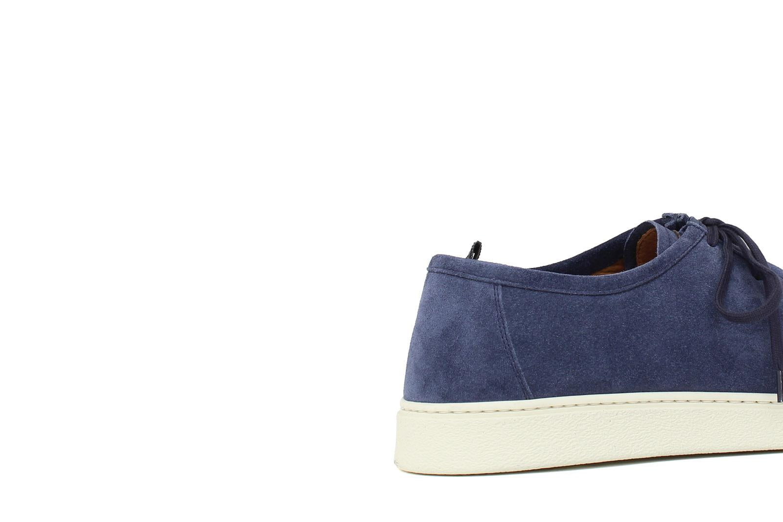 Sneaker modello ingegnere in camoscio lavato color jeans e fondo in gomma 1052FLOJE 607 ROSSI
