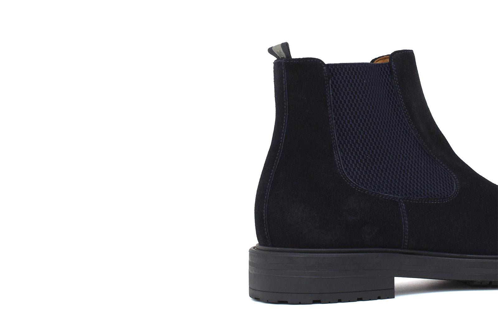 Stivaletto beatles in camoscio blu e fondo in gomma 9154CTPHSB 523 ROSSI