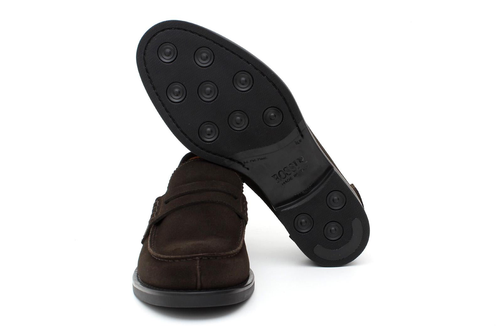 Mocassino College stile inglese in camoscio testa di moro e fondo gomma 5316GCIMOG 1064 ROSSI