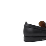 Mocassino in vitello naturale nero con fondo in gomma cucito blake 9640DIXNE 27 ROSSI