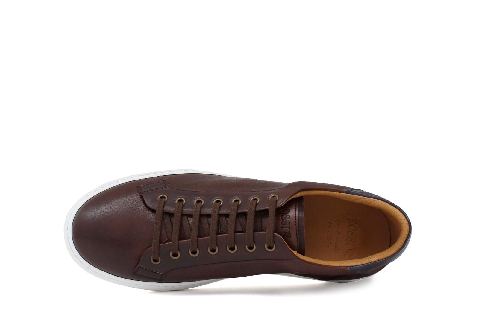 Sneaker in vitello naturale marrone con fondo in gomma leggera 238LDC 403 UN ROSSI