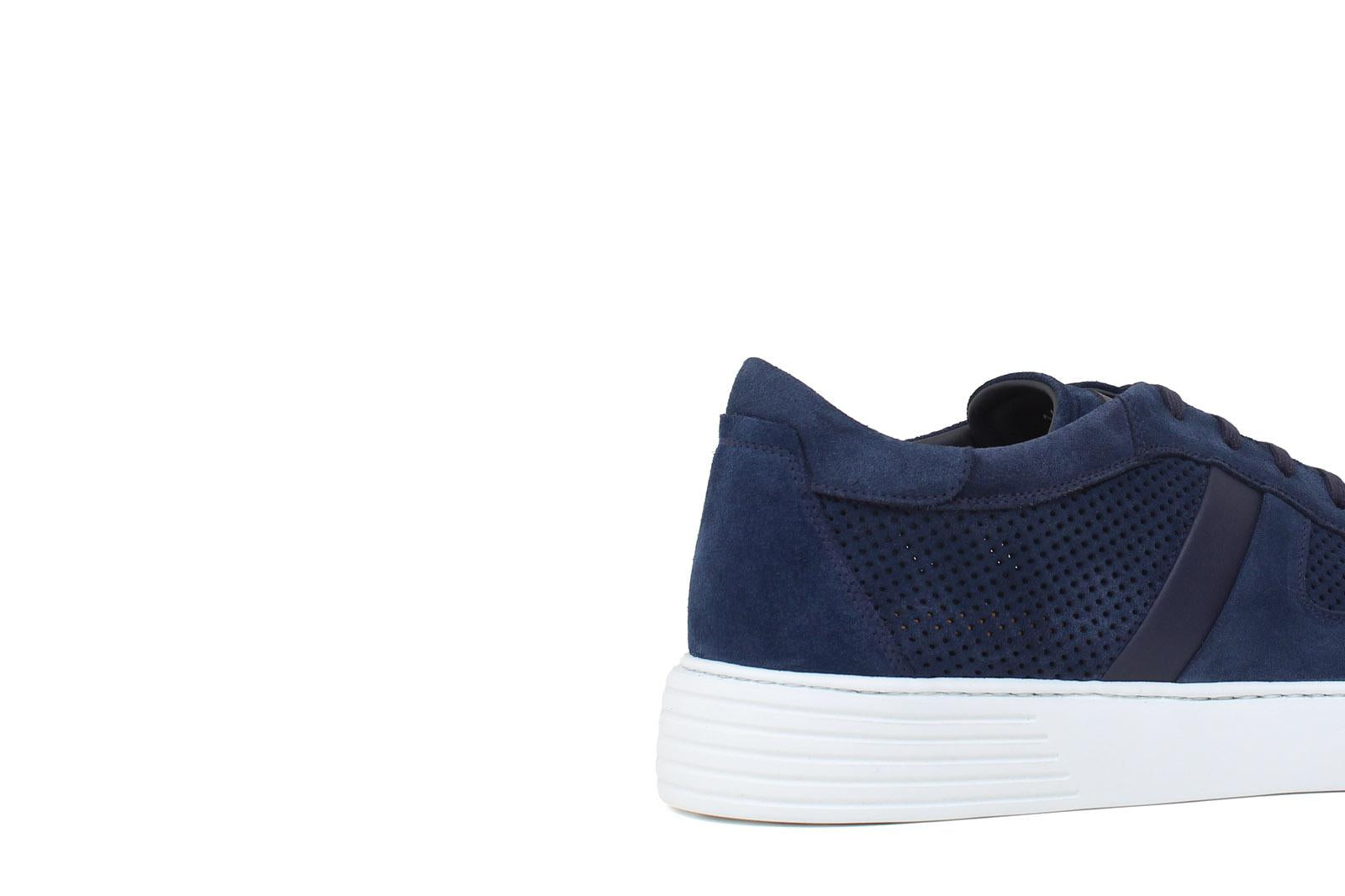 Sneakers in camoscio traforato navy con fondo in gomma leggera 1481FLOOLT 33 UN ROSSI