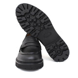 Mocassino donna stile ingegnere in vitello naturale nero e fondo in gomma leggera D212VANE 9 ROSSI