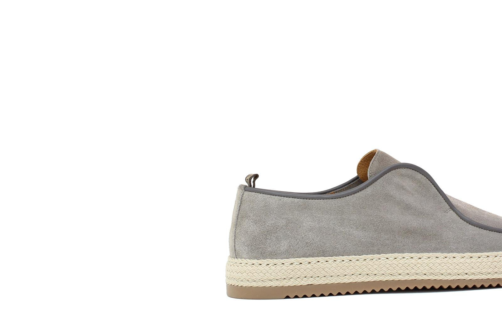Slip on in camoscio color roccia con fondo in gomma intrecciato 1093FOSSI 75 ROSSI