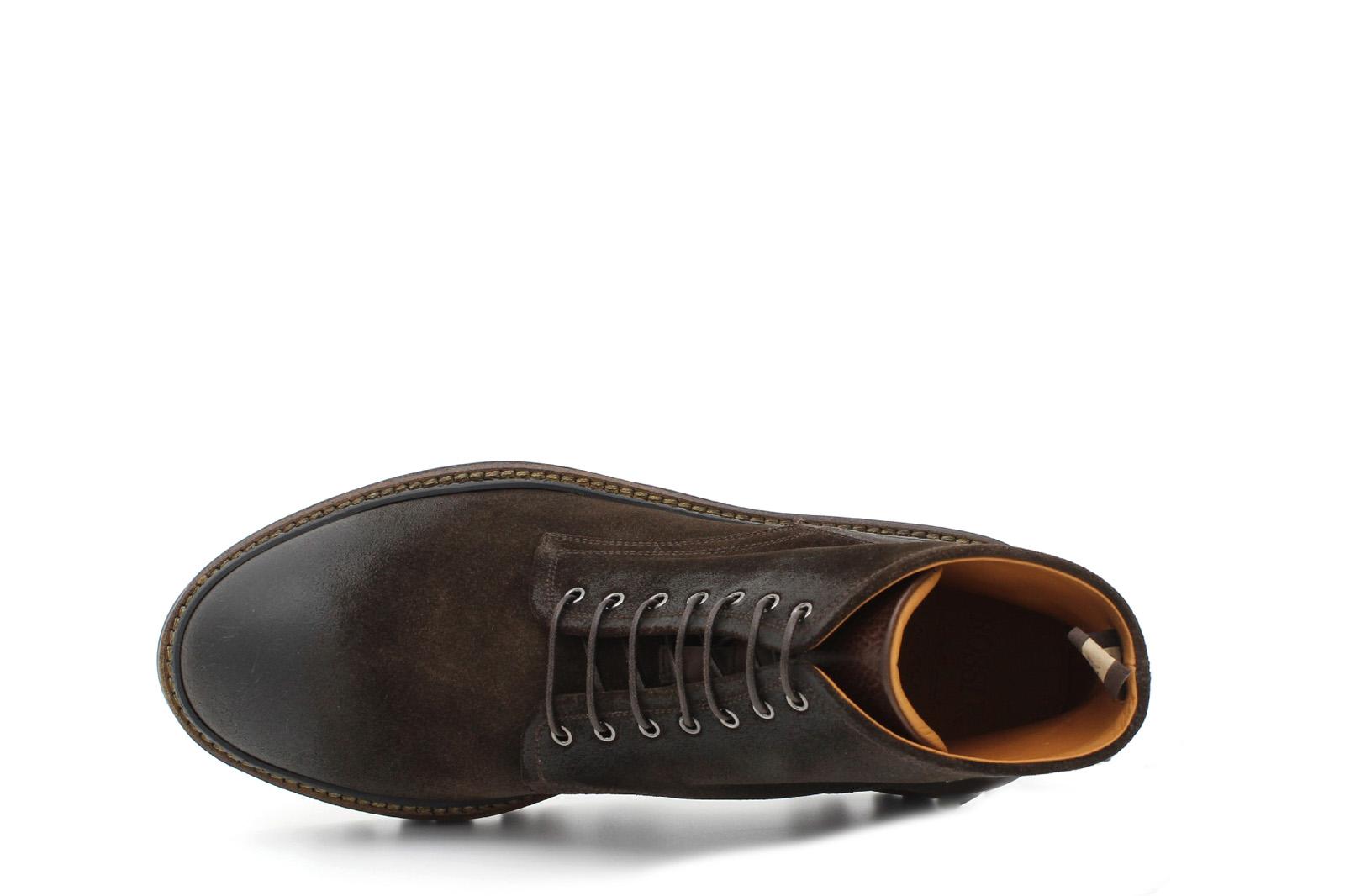 Stivaletto stringato in camoscio invecchiato testa di moro con fondo gomma roccia leggero 9199LPHSQ 110 ROSSI