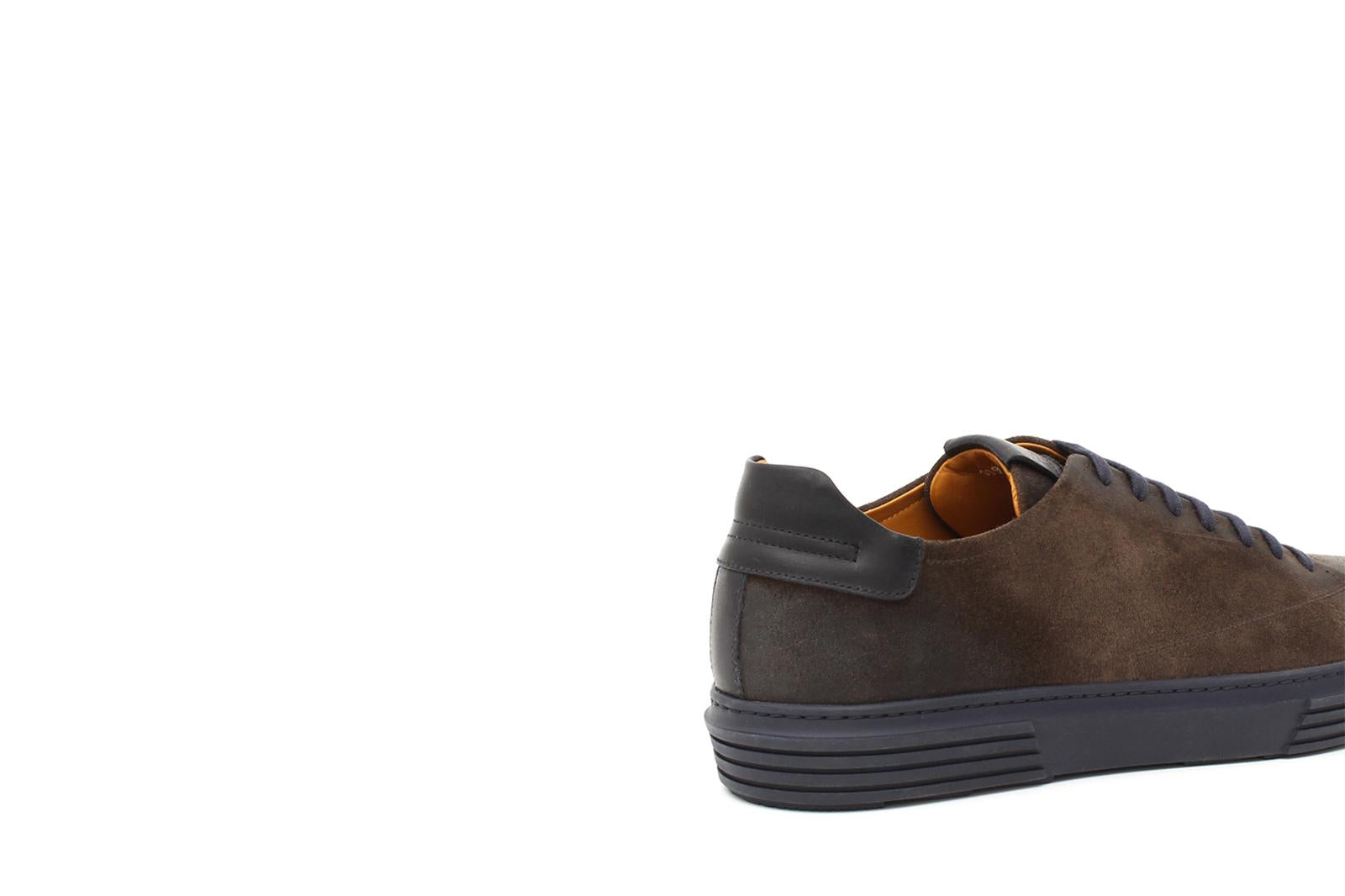 Sneakers in camoscio anticato marrone con fondo in gomma 109HSQUI 1038 ROSSI
