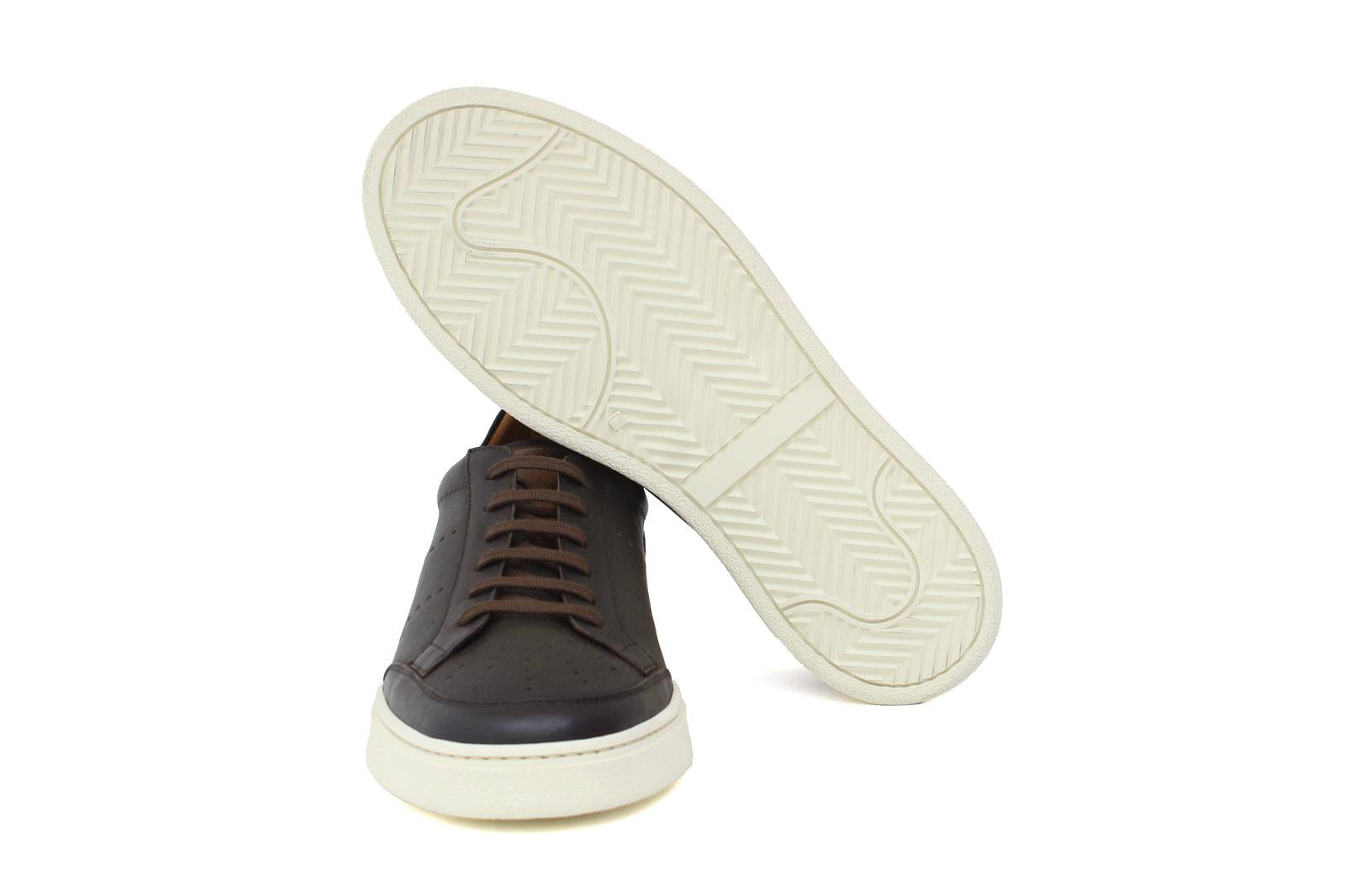 Sneaker in vitello naturale verdone sfumato e fondo in gomma 1051DMIL 109 ROSSI