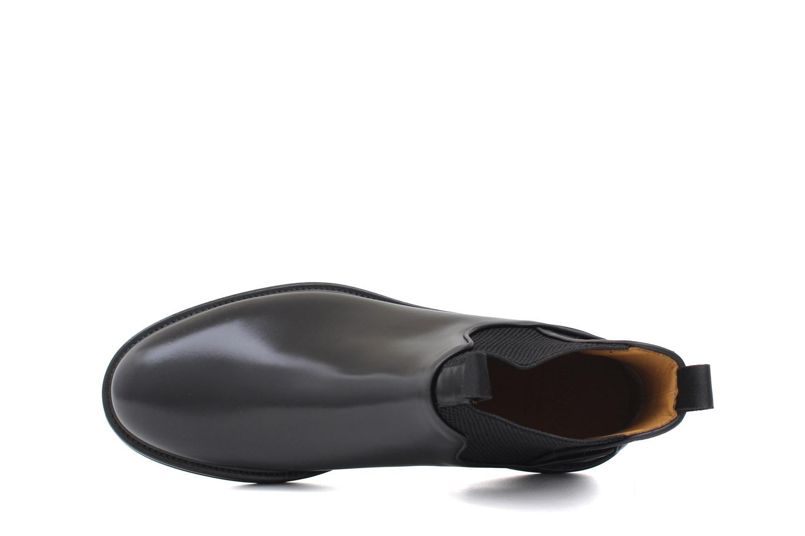 Stivaletto modello beatles in vitello spazzolato semilucido nero con fondo in gomma leggera 1281PCANER 1116 ROSSI