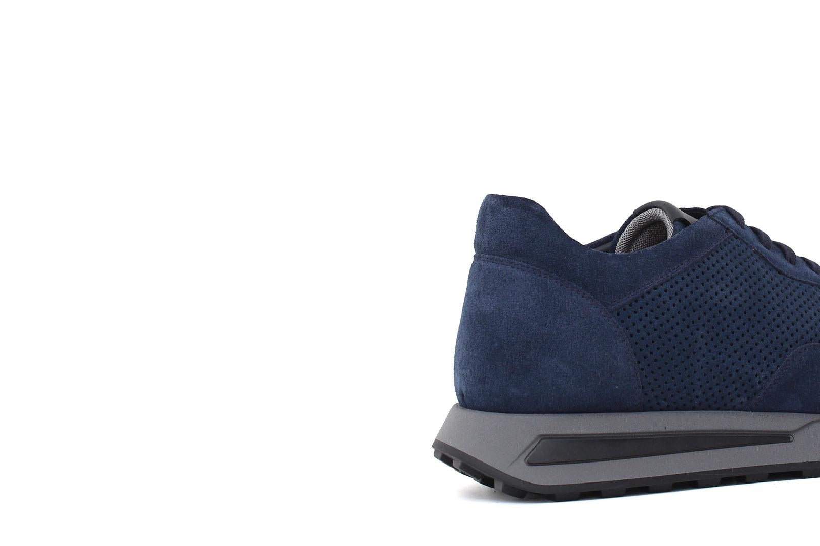 Sneaker in camoscio traforato colore navy e fondo in gomma 1010FLZAGIO 1103 ROSSI