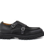 Doppia fibbia in vitello nabuk nero e fondo gomma leggera 891RENER 375 ROSSI