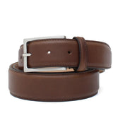Cinta h 35 in vitello naturale marrone sfumato con fibbia nichel satinato F0477NKDIXCAS 91 ROSSI