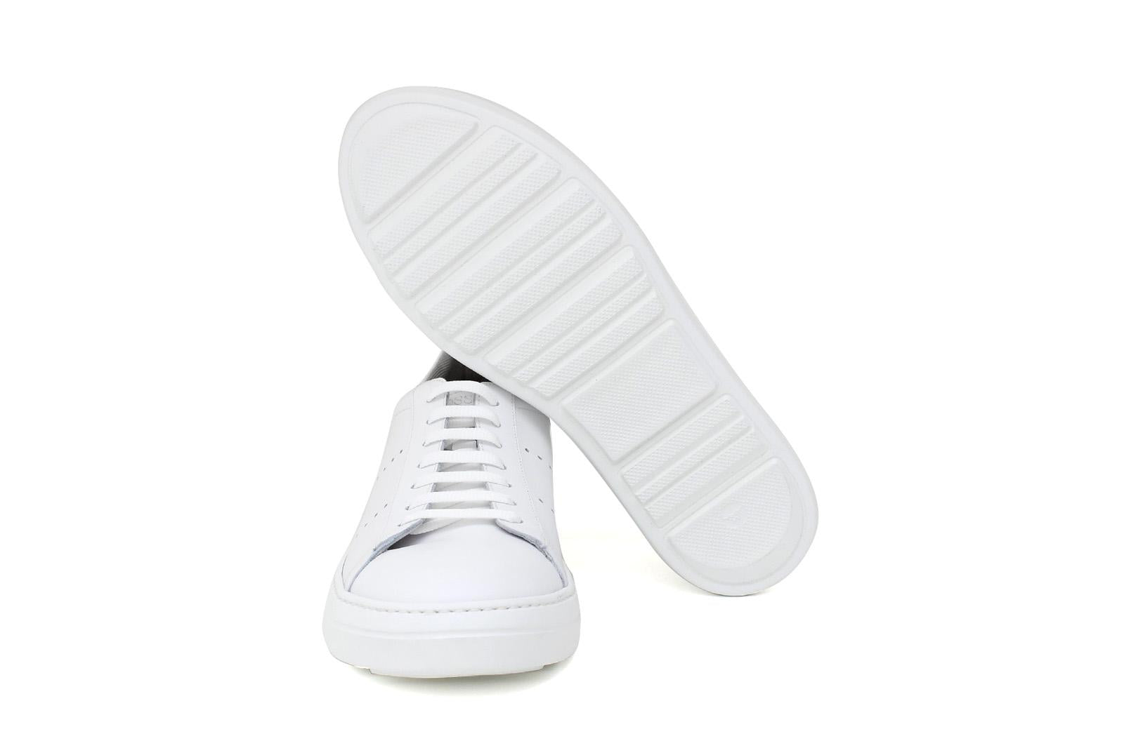 Sneaker in vitello bianco con fondo in gomma leggera 234POFFW 267 ROSSI