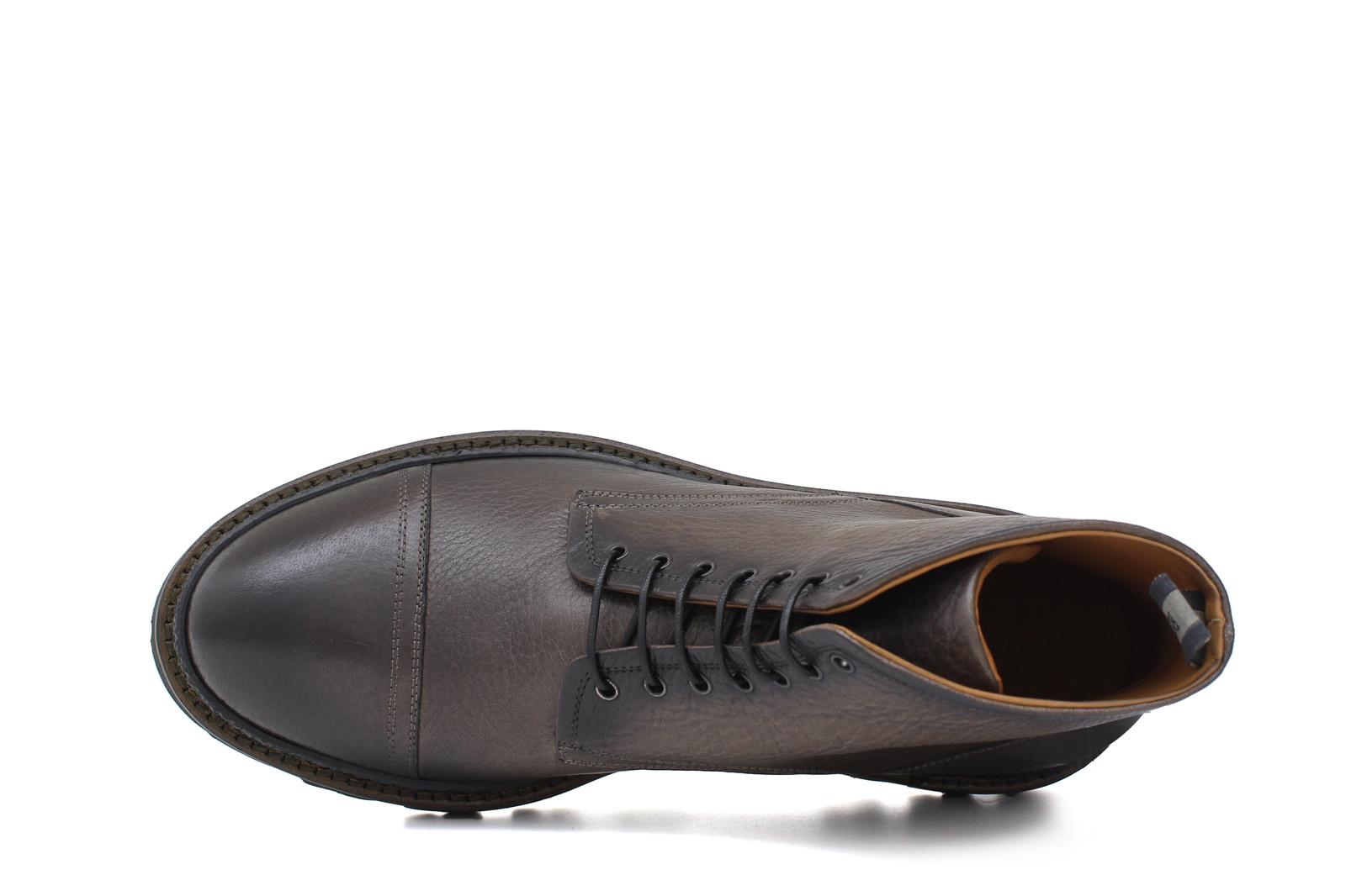 Stivaletto stringato in cervo vegetale color fango scuro con fondo gomma leggera 9199PCVGRI 178 ROSSI