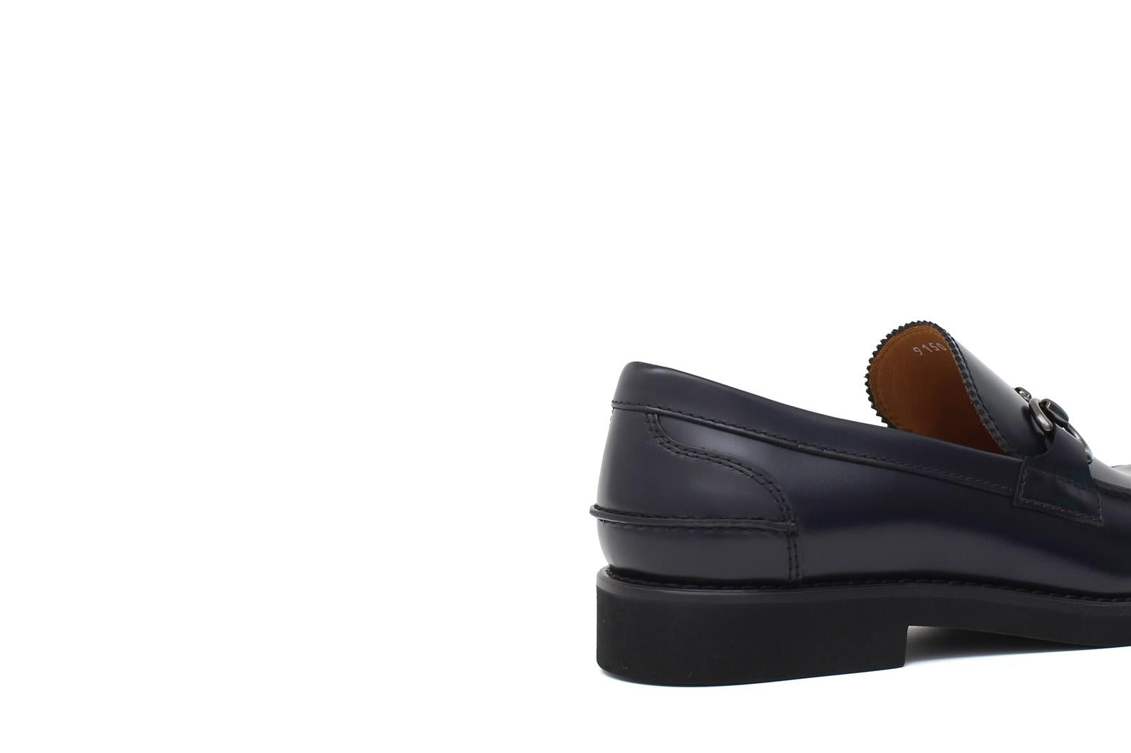 Mocassino College stile inglese in vitello spazzolato blu e fondo in gomma leggera 9150CALB 37 ROSSI