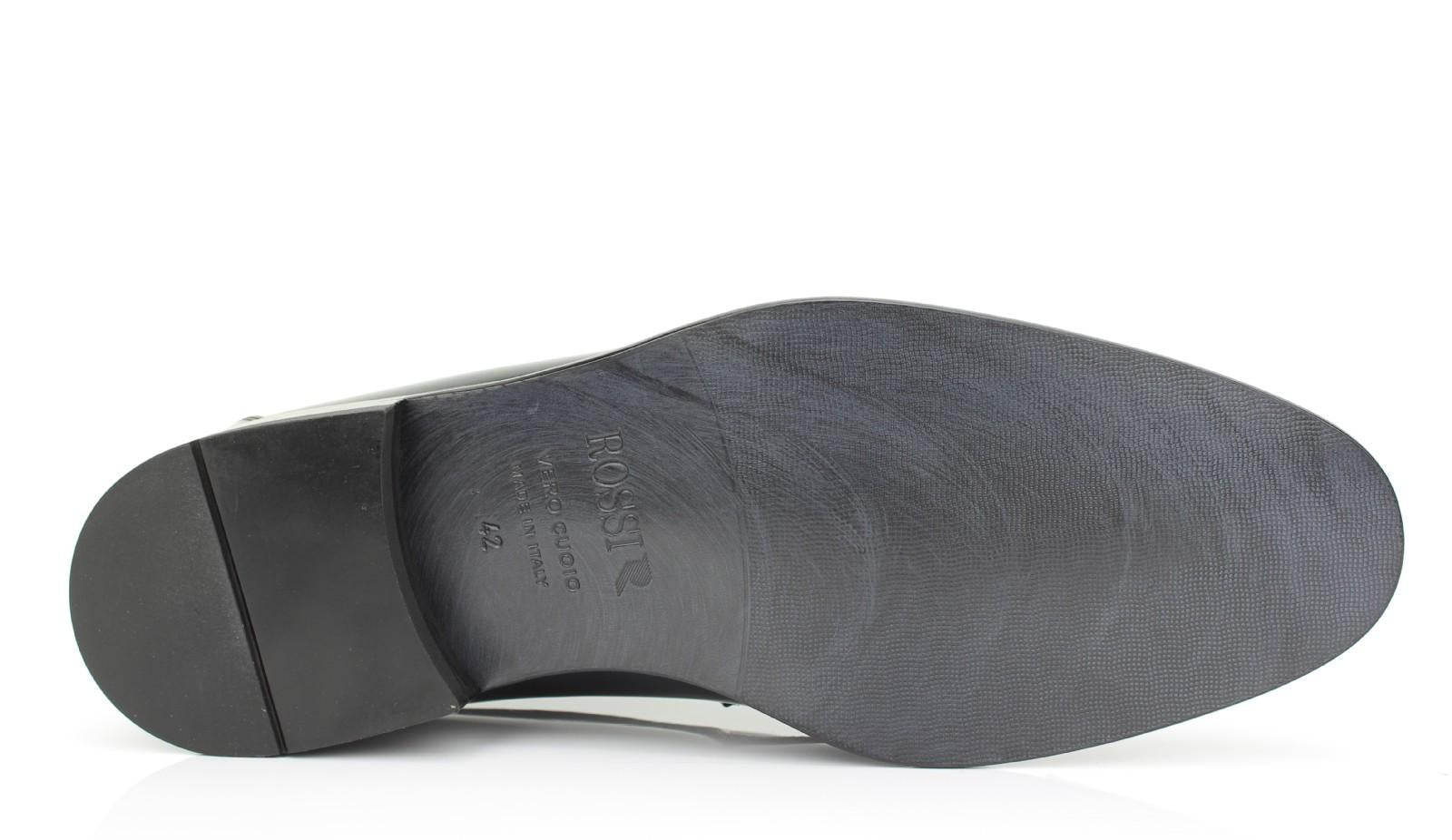 Derby con puntalino in vitello spazzolato blu sfumato con fondo in cuoio 5739BISURBLU 23 ROSSI
