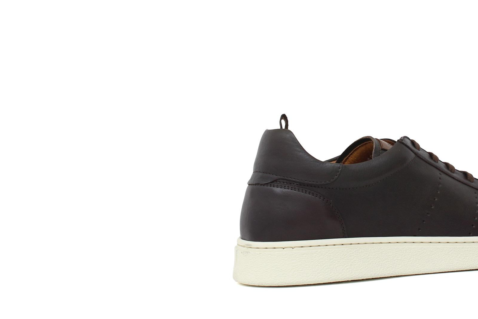 Sneaker in vitello naturale verdone sfumato e fondo in gomma 1051DMIL 109 ROSSI