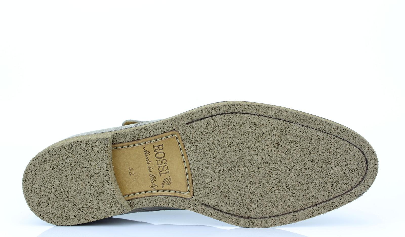 Doppia fibbia in camoscio taupe chiaro con fondo in gomma porosa leggera cucita 7728CFTAUP 34 ROSSI