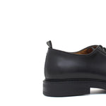 Derby donna in vitello spazzolato nero con fondo in gomma cucito D218CALNE 2 ROSSI