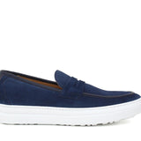 Slip on in camoscio traforato colore navy e fondo in gomma leggera 8657FOLTR 1004 ROSSI
