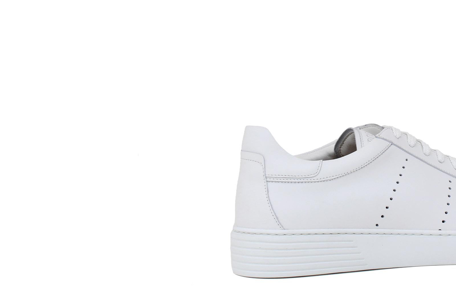 Sneaker in vitello bianco e fondo in gomma leggera 1017POFFW 13 ROSSI