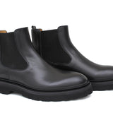Stivaletto beatles in vitello a fiore nero e fondo in gomma leggera 9154CTPSN 1032 ROSSI