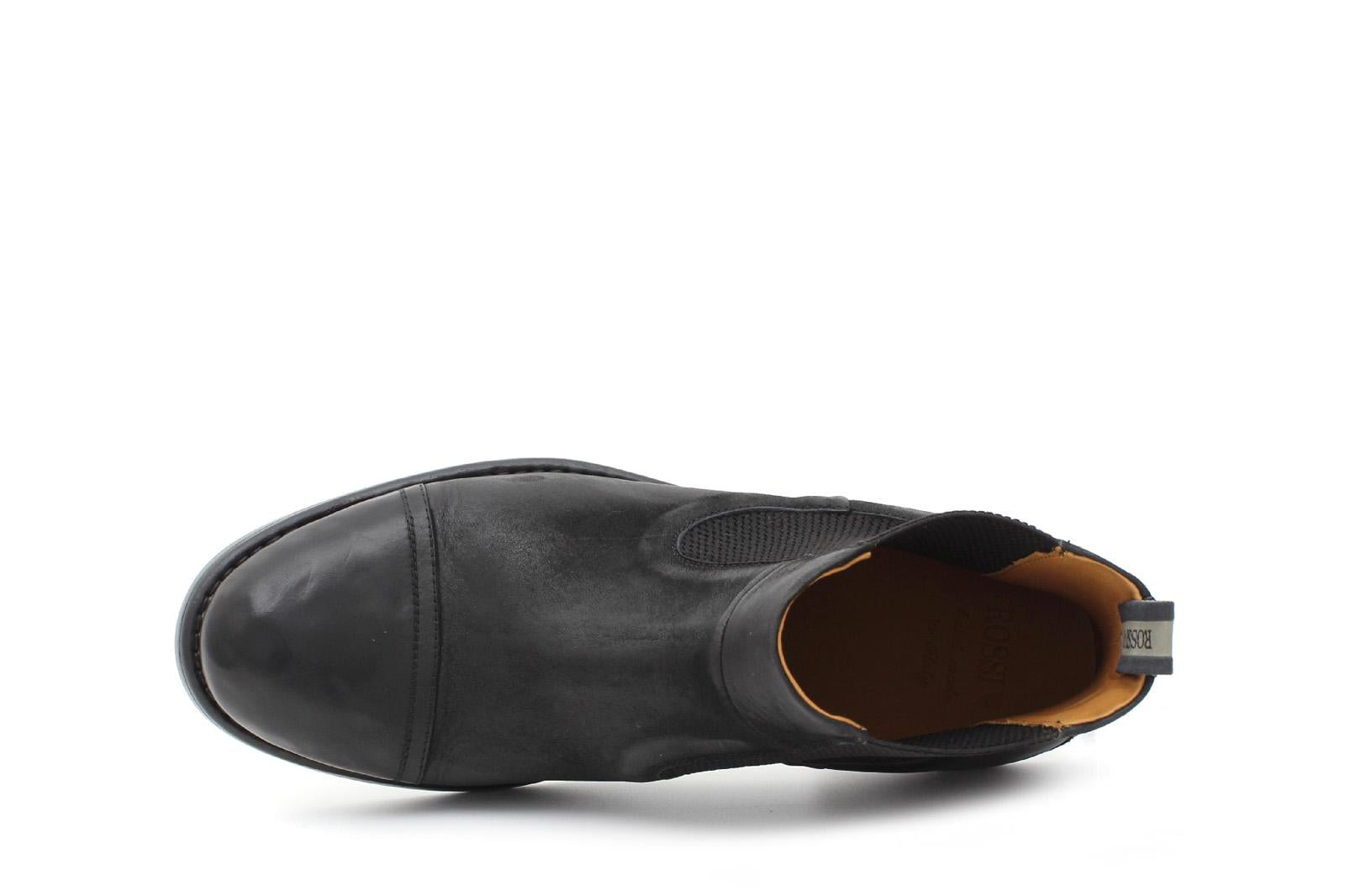 Stivaletto beatles in nabuk anticato nero con fondo in gomma 8304TBANNE 388 ROSSI