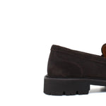 Mocassino donna stile ingegnere in suede testa di moro e fondo in gomma leggera D212HSMOD 11 ROSSI