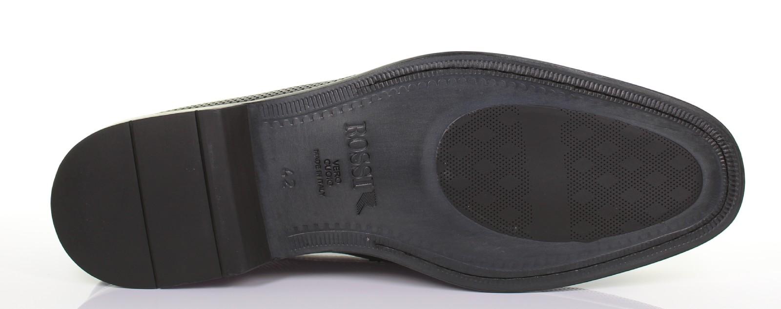 Mocassino traforato in nappa color blu e fondo cuoio antiscivolo cucito blake 5901NATBLU 617 ROSSI